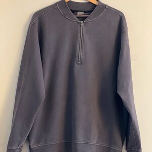 Men's Charcoal Zip-Up Sweater